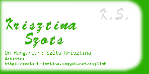 krisztina szots business card